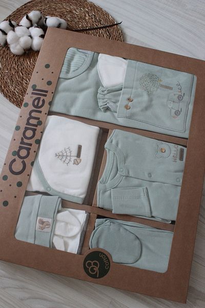 Caramell Barbosa 100% Cotton 10-Piece Newborn Hospital Discharge Set (56-62cm) New Season
