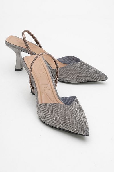 Ataköy Ayakkabı Women's Silvery Heel Shoes