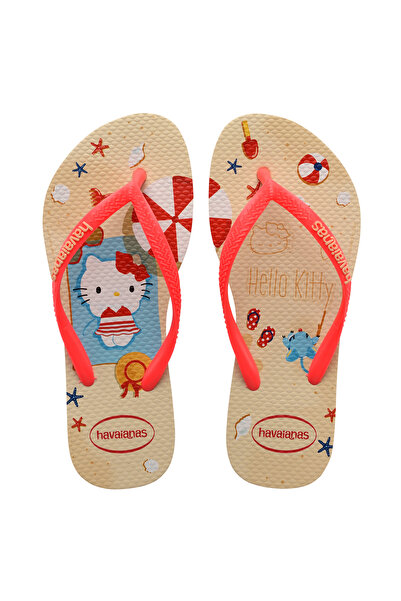Havaianas Kids Slim Hello Kitty Flip Flops - Beige