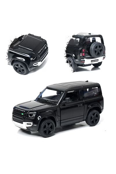 Kinsmart Land Rover Defender 90 Black 1:36 Officially Licensed Die-Cast Metal Model Car