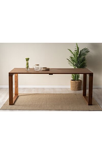 Vivense ATLAS MASİF YEMEK MASASI, CEVİZ, 90X200
