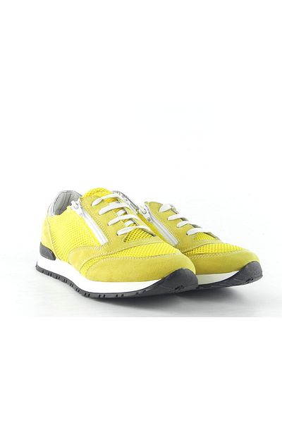 ZAZAMAG Women's casual shoes made of genuine suede and fabric Goldy, yellow