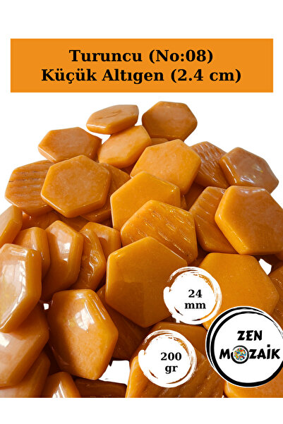 Zen Mozaik Sanatsal Mozaik Çalışmalarınız için Altıgen Cam Mozaik Taşı - Kena...