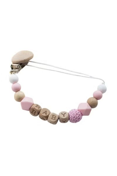 Fun Moment Wooden and Silicone Pacifier Clip