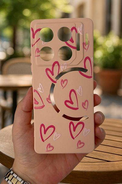Vip Case حافظة لهاتف انفينيكس GT 20 Pro - وردي على شكل قلب من السيليكون ممتصة للصدمات حافظة مطاطية كلاسيكية محمية 277