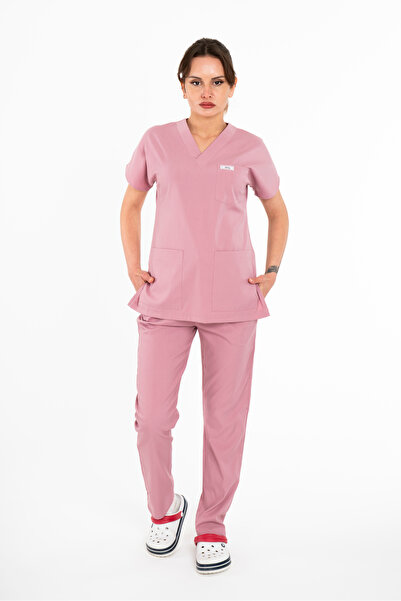 EPİONE SERİSİ V-SOFT GÜL KURUSU LİKRALI CERRAHİ TAKIM
