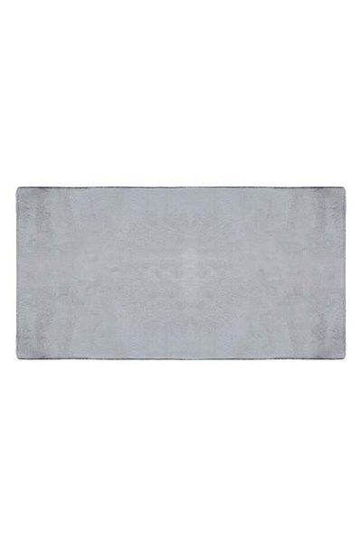 divendi-ro Decorative velvety carpet mat, soft texture, non-slip inner layer, 150x100 cm, gray