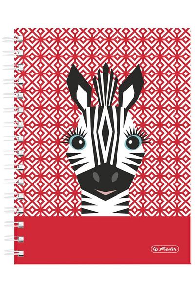 Herlitz NOTEBOOK A5 100F DOUBLE SPIRAL SQUARE HARD COVER
