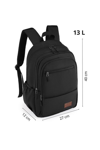 zagatto Ghiozdan școlar negru pentru băieți și fete, impermeabil, 13L, casual sau sport – ZG945