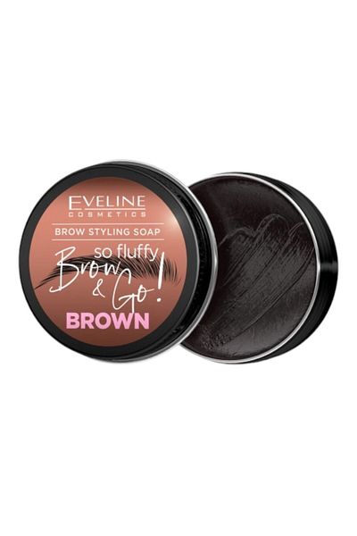 Eveline Cosmetics Eveline Brow & Go So Fluffy Eyebrow Styling Soap - Brown