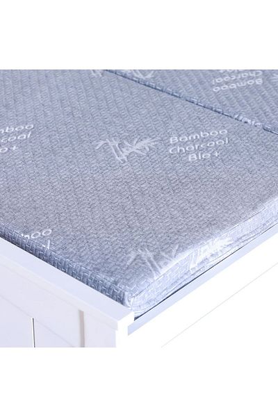Danube Home Houston Tri Fold Mattress 180X90X6 cm - Bamboo Fabric | Single Bed Mattress | Medium Firm Feel