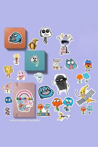 MS Major Selection Pachet de autocolante Gumball / Stickere pentru carnetul Bullet Journal Laptop