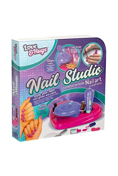 divendi-ro Set de joacă pentru studio de manichiură, conține uscător de unghi...