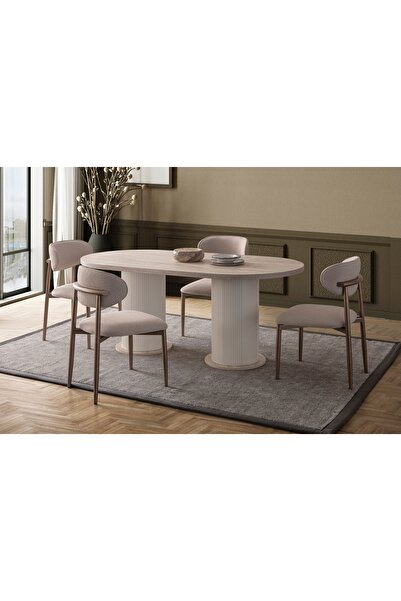 Vivense TRAVERTİNO YEMEK MASASI