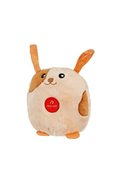 divendi-ro Cățeluș cu sunet, poliester, 12 cm, maro/portocaliu