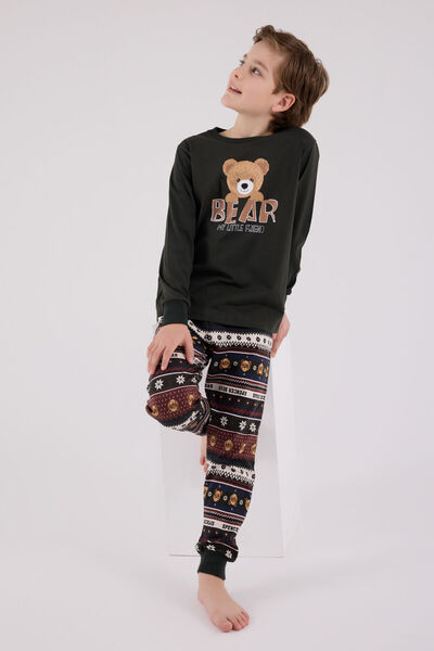 Arnetta Erkek Çocuk Gri Pijama Takımı