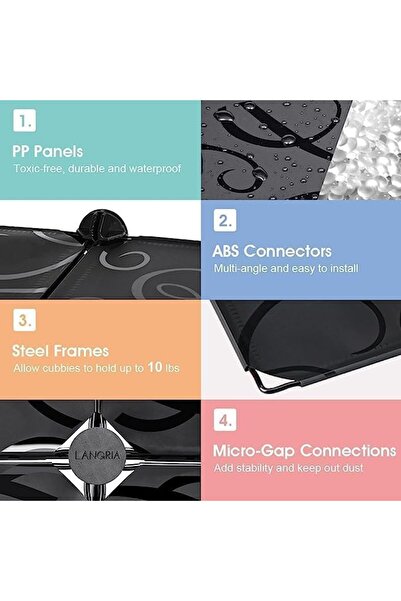 Generic Cube Storage Cupboard Cabinet Wardrobe, Plastic Wardrobe Cube Clothes Storage Cabinet