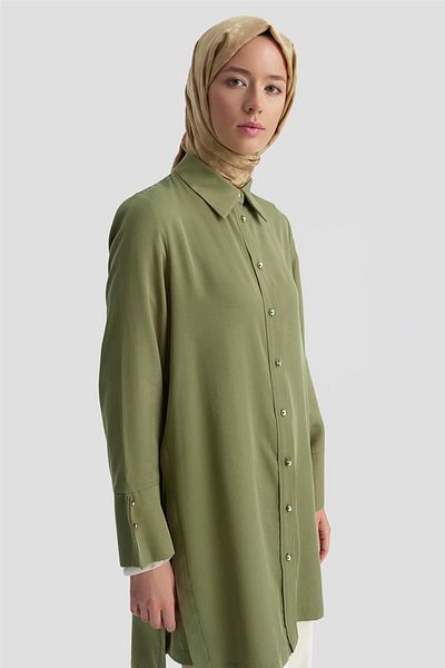 Armine Tunica cu manșetă groasă 25KD4012 Kaki