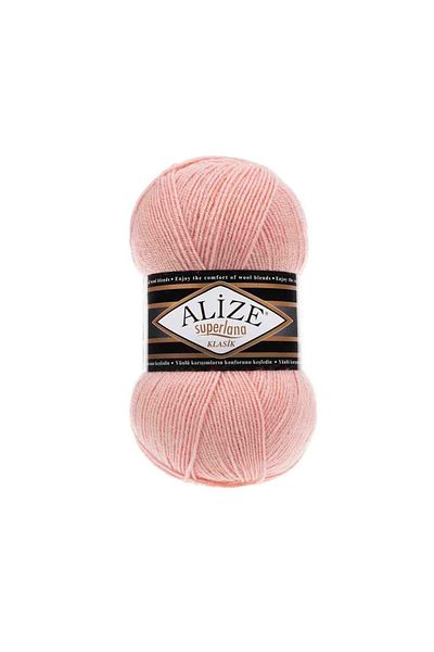Alize Superlana Classic Hand Knitting Yarn 100g – 75% Acrylic 25% Wool – Color No: 363 - Bridal Pink