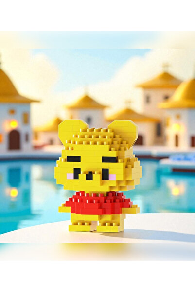 Bricks | Pinkyday | Disney Winnie – Sürpriz Hediyeli 3D Yapboz Mini Blok Seti – Sunster Company™ (144Pcs)