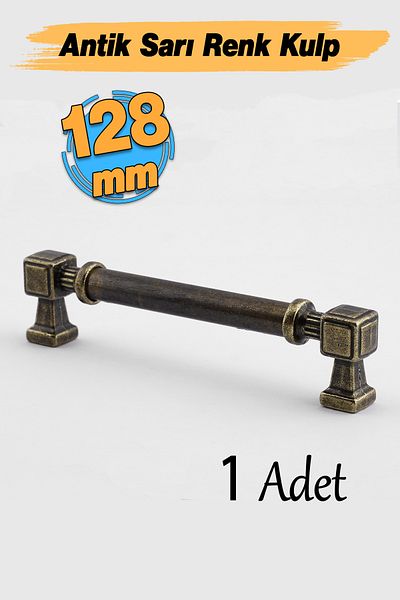 Badem10 Metal antic galben antic 128 mm 12,8 cm Mobilier Bucătărie Sertar Dulap Mâner Mâner Talas