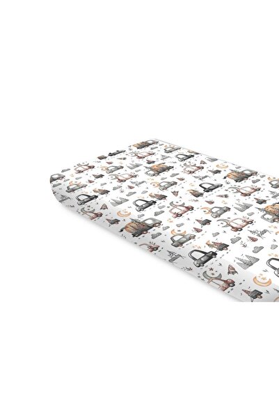 MimiNu Cearceaf cu elastic, MimiNu, Pentru pat 160x80 cm, Din bumbac certificat Oeko Tex Standard 100