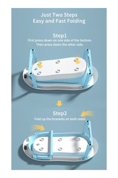 Fun Moment Foldable Baby Bathtub with Thermometer