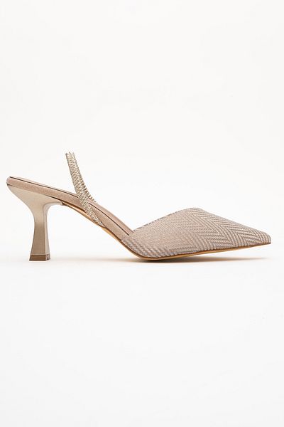 Ataköy Ayakkabı Women's Silvery Heel Shoes