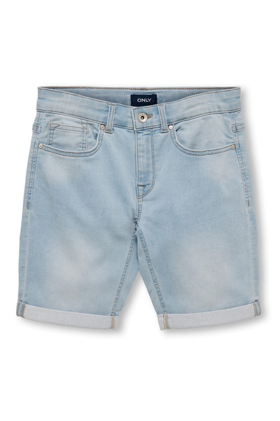 Only Kids Denim Button Closure Shorts - Blue