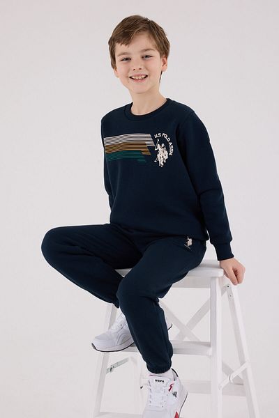 U.S. Polo Assn. BAZA. Set de trening Polo Assn pentru băiat bleumarin