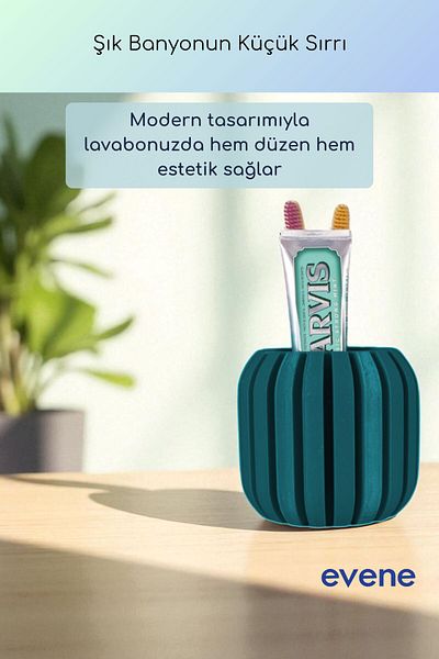 Evene Θήκη οδοντόβουρτσας Βάση οδοντόβουρτσας Βάση οδοντόβουρτσας Σκούρο πράσινο χρώμα Μοντέλο 79