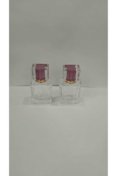 OEM Modern Şeffaf Yeniden Doldurulabilir Cam Parfüm Şişesi 50ml 2'li Set Pembe