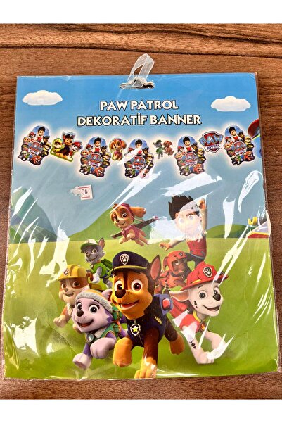 PAW PATROL 9 PARÇALI DEKORATİF BANNER, 200 CM UZUNLUĞUNDA KALİGRAFİ BANNER
