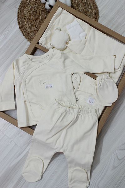 Caramell Barbosa 100% Cotton Teddy Bear Patterned Newborn 10-Piece Hospital Release (56-62cm)New Season 2025
