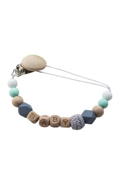Fun Moment Wooden and Silicone Pacifier Clip