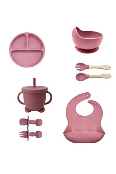 Fun Moment مجموعة تغذية الطفل من السيليكون مكونة من 8 قطع