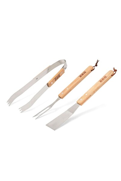 CLICK Set de Ustensile cu Maner de Lemn 3 Piese Kitchen