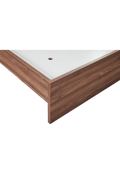 Danube Home New Allano 90x190 Single Bed - Dark Walnut/White L199xW102.6xH104cm