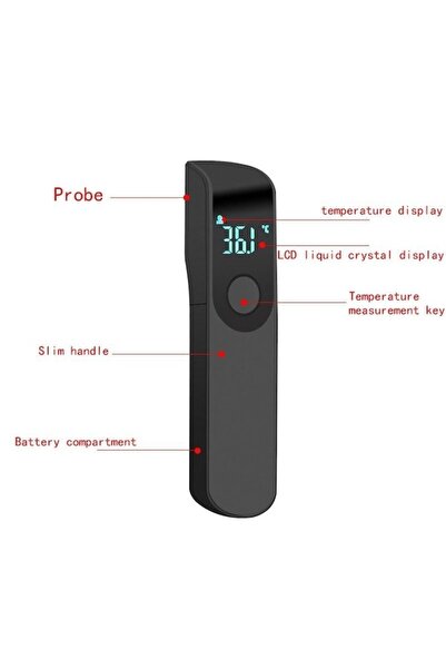 FOXMAG24 Digital thermometer, non-contact, infrared, digital display, visual alarm in case of fever