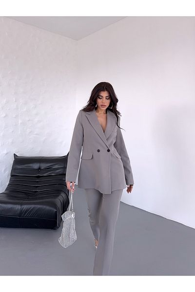 MYGİYİMİSTANBUL Waist Rubber Detail Suit-Women's Suit