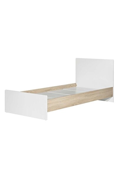 Danube Home Kinder 90x200 Single Bed - White & Sonoma Oak L205xW96xH90cm