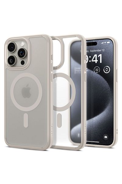OEM Carcasă de înaltă protecție pentru iPhone 15 Pro Max, aspect elegant, B47, plastic termorezistent, Frost Natura
