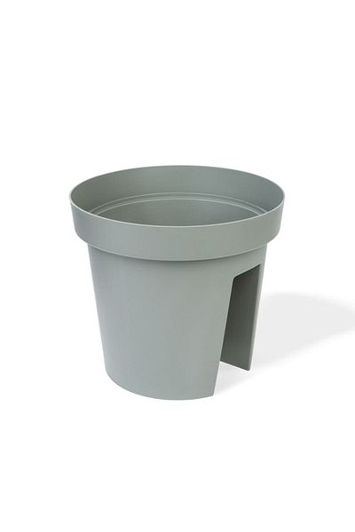CLICK Ghiveci pentru Balustrada Mare, Plastic 28 X 25,5 Cm Gri