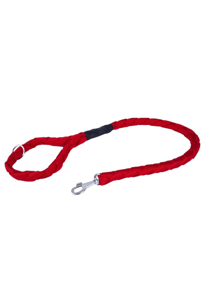 Doggie طوق مشي للكلاب منسوج مضفر TR-أحمر-متوسط-3x100 سم