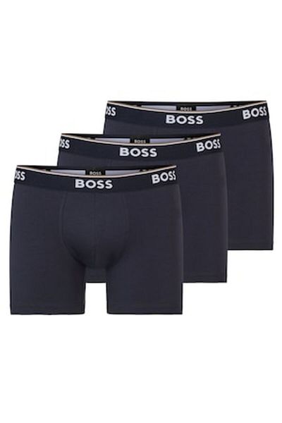 BOSS , Set of boxers with logo waistband - 3 pairs, Dark Blue, XL