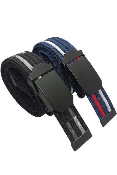 Deribond 2 Pieces Belt Blue and Black Men's Palaska Style