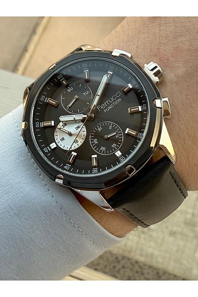 Ferrucci Indicators Active Band Leather Men Wrist Watch