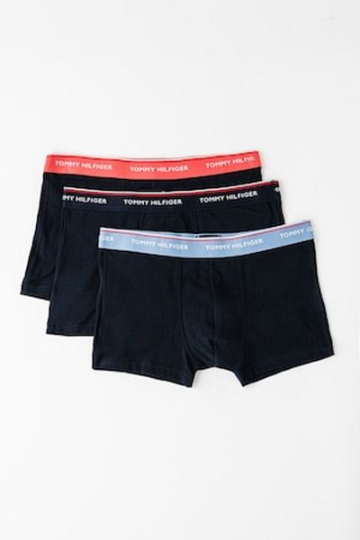 Tommy Hilfiger , Set de boxeri cu talie cu logo - 3 perechi, Coral, Albastru deschis, Bleumarin, 2XL