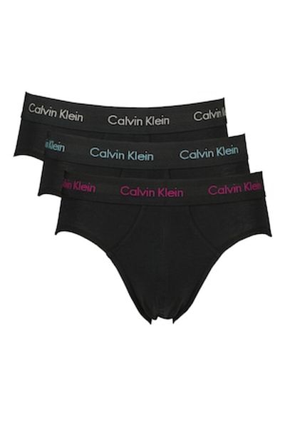 Calvin Klein , Set of Briefs with Logo Waistband - 3 Pairs, Dim Black, Anthracite Gray, Size M