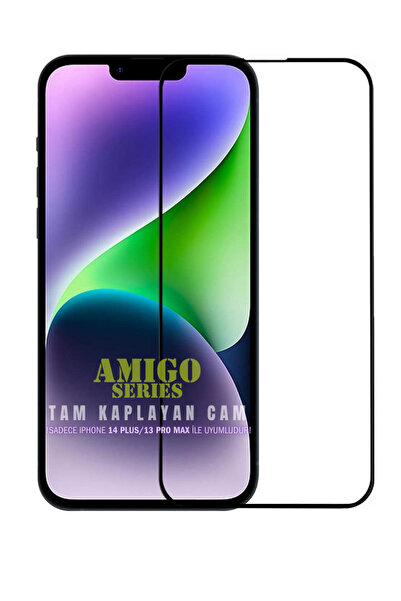 Evax (AMIGO TAM) iPhone 14 Plus Uyumlu Amigo Serisi ESD HD+ Tam Kaplayan Temp...